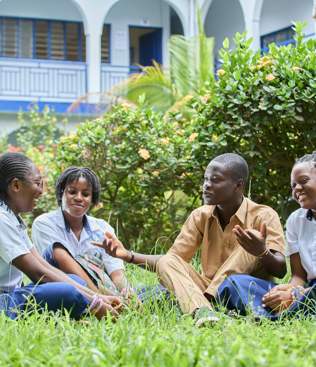 Teenager contemplating